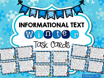 Preview of Winter Nonfiction / Informational Task Cards RI 3.2