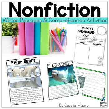 Preview of Winter Nonfiction Reading Comprehension Passages and Activities