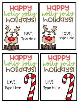 Winter Notes & Gift Tags - EDITABLE by Teach Me Silly | TpT