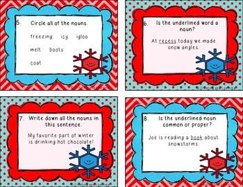 Winter Noun Task Cards by Creating and Learning | TpT