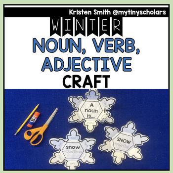 Preview of Winter Noun Verb Adjective Craft - Language Arts/Reading