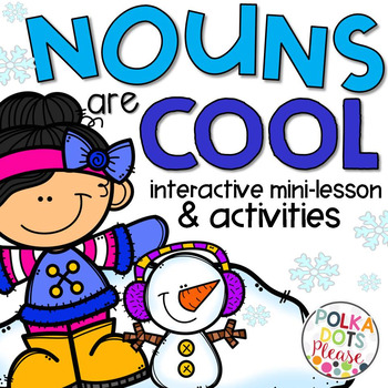 Preview of Winter Nouns Activities |  Snow Globe Winter Directed Drawing