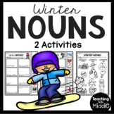 Winter Nouns Worksheet - 2 Activities Parts of Speech Grammar