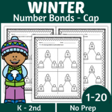 Winter Number Bonds 1-20 | Winter Cap Number Bonds Worksheets