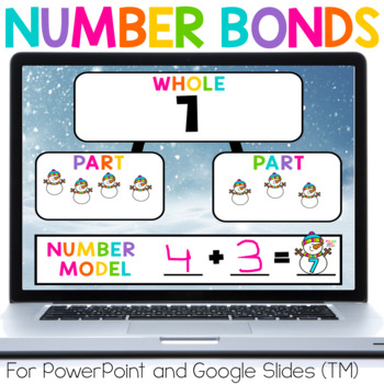 Preview of Winter Number Bonds | Winter Math Activities
