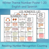 Winter Number Chart 1-20 |English and Spanish