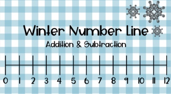 Preview of Winter Number Line Addition & Subtraction Seesaw Slides