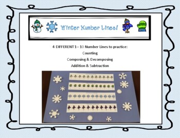 Preview of Winter Number Lines