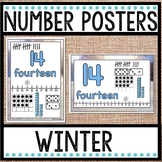 Winter Number Posters 0 - 20
