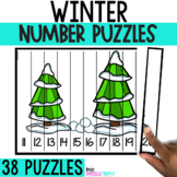 Winter Number Puzzles, Skip Counting, Winter Math Activiti