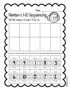 Number Sequencing Worksheets 1 10 - Preschool Worksheet Gallery