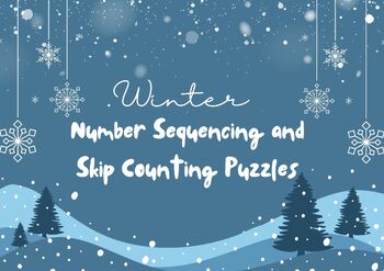 Preview of Winter Number Sequencing and Skip Counting Puzzle