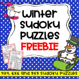 FREE Winter Logic Puzzles Math Activities: No Prep Sudoku 