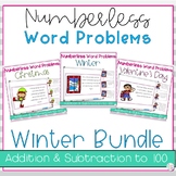 Winter Numberless Word Problems | 2nd Grade Addition and S