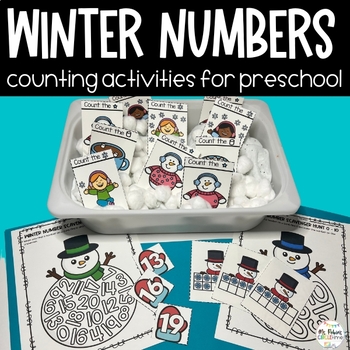 Preview of Winter Numbers 0-20 | Counting Activities for Kindergarten