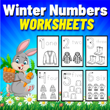 Winter Numbers. Printable Worksheets to Color, Trace & Count | TPT