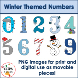 Winter Themed Number Clip Art for Digital & Paper Resources