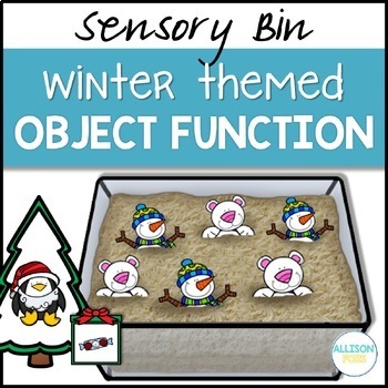 Preview of Winter Object Function and Vocabulary Speech Therapy - Sensory Bin Cards
