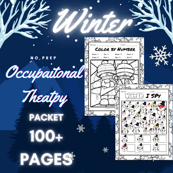 Preview of Winter Occupational Therapy (OT) No Prep Packet 100+ Pages