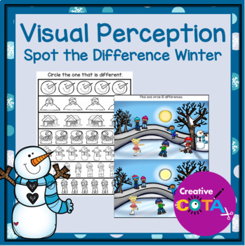 Preview of Occupational Therapy Winter Visual Perception Activities Spot the Difference
