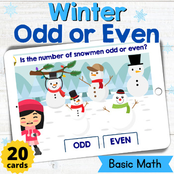 Preview of Winter Odd or Even Boom Cards