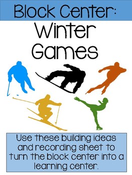 Preview of Winter Games and Sports Block Center- Preschool Learning Centers (Winter Sports)