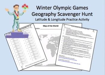 Preview of Greek Games Latitude & Longitude Geography Review Activity Locations