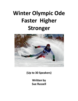 Preview of Winter Olympic Ode or Performance (Choral) Poem