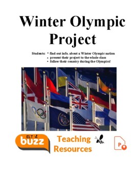 Preview of Winter Olympic Project. PPTx. Sports. Research. Countries. Quiz. Flashcards. ELA