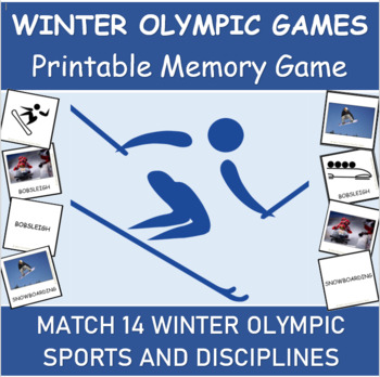 Preview of Winter Olympics Memory Game | Matching Card Activity