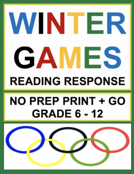 Preview of Winter Games Reading Activities | Printable & Digital