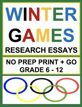 Preview of Winter Games Research Project | Printable & Digital