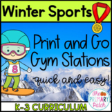 Winter Sports Olympic Gym PE Stations