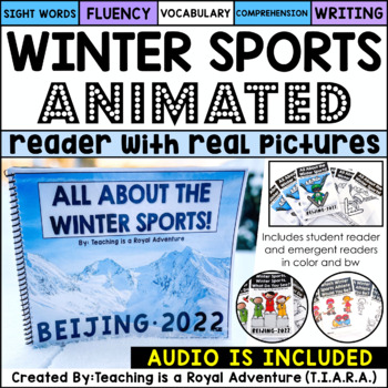 Preview of Winter Sports 2022 Reader with Real Pictures and Audio | Early Readers