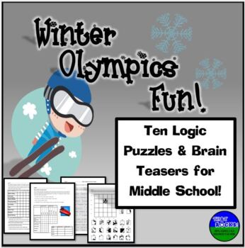 Preview of Winter Olympics 2022 - Ten Logic Puzzles and Brain Teasers for Middle School