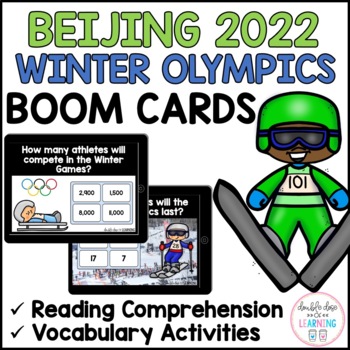 Preview of Winter Olympics 2022 in Beijing BOOM CARDS™ (digital task cards)