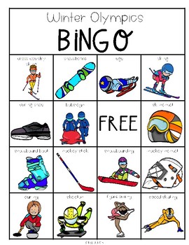 Winter Olympics Bingo by Miss Lulu | Teachers Pay Teachers