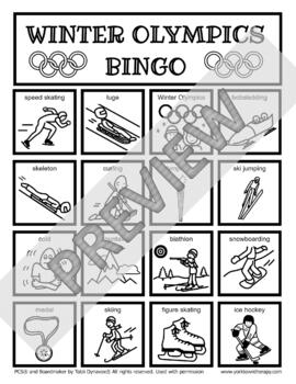 Winter Olympics Bingo Activity Set | TPT