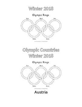 Preview of Winter Olympics Country Flag Booklet