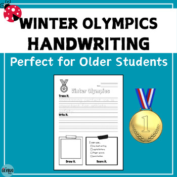 Preview of Winter Olympics Handwriting Practice for Older Students // 20 Worksheets