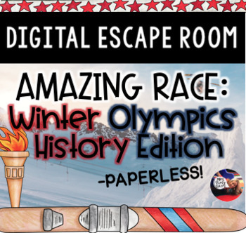 Preview of Winter Olympics History DIGITAL Escape Room: Amazing Race Breakout