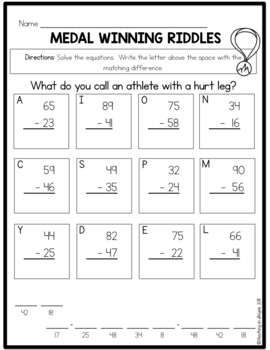 winter olympics math activities and printables by teaching