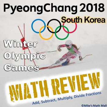 Preview of Winter Olympics Math Review - Everything Fractions
