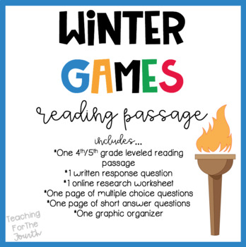 Preview of Winter Games Reading Passage