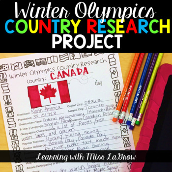 Preview of Winter Olympics Research Writing Activity
