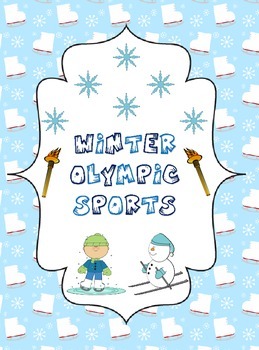 Winter Olympics Vocabulary Cards and Activity Package by French Frenzy