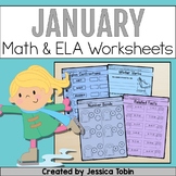 Winter Math and Literacy Worksheets - January Reading, Wri