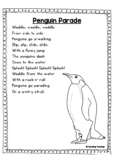 Winter Onomatopeia Poem: Penguin Parade