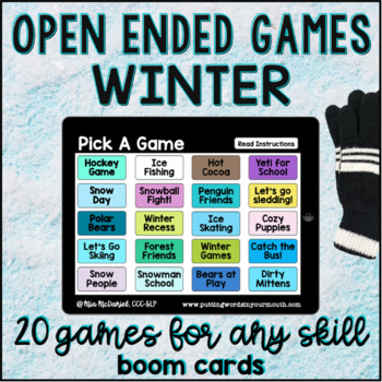 Preview of Winter Open Ended Games for ANY skill | Boom Cards™