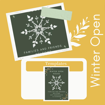 Preview of Winter Open House PDF| Holiday Open House Template PDF